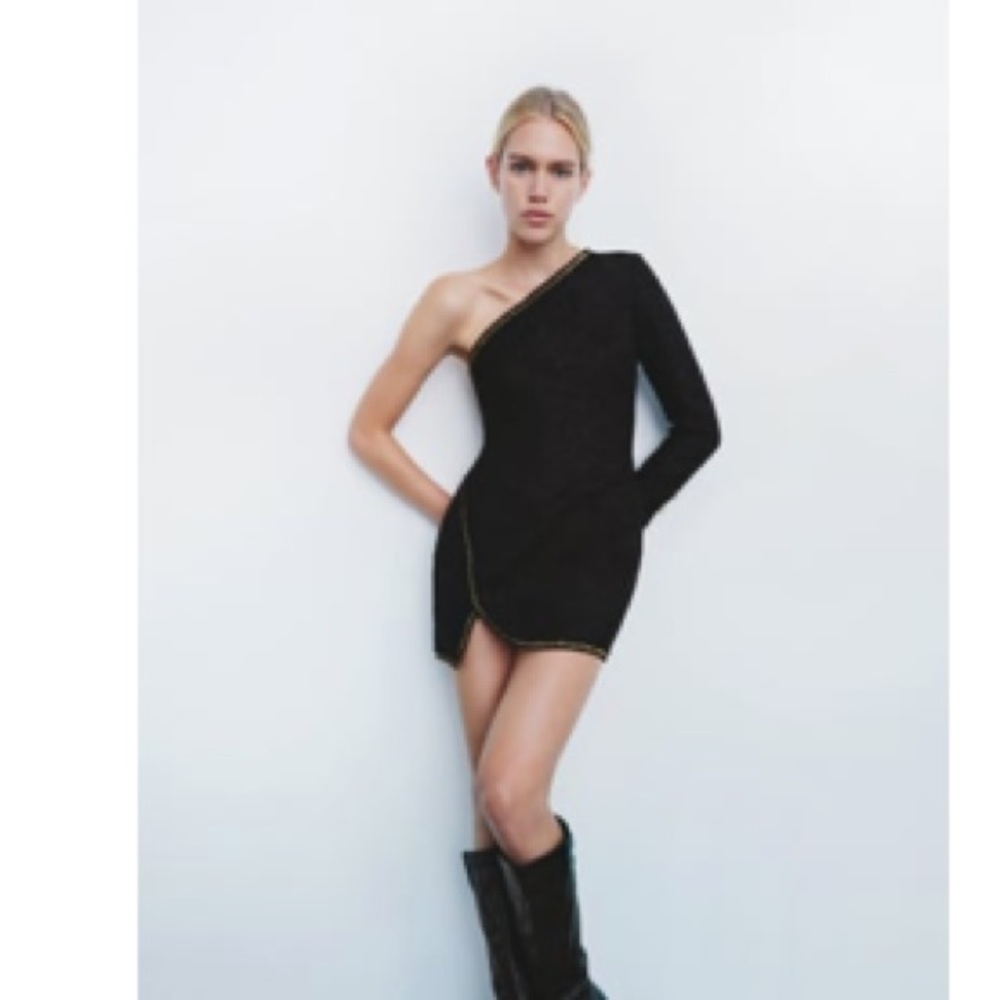 NWT Zara ASYMMETRIC MINI DRESS